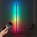 Black RGB floor lamp with music sync and aluminium alloy stand