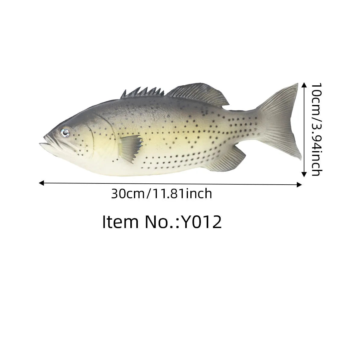 Three PU simulated fish model ornaments showing yellow-fin tuna, yellow croaker, and flower fish designs