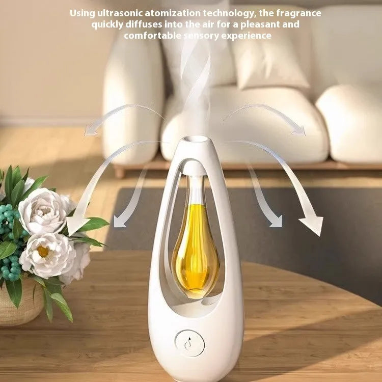 Blue Wind Chime style ultrasonic aroma diffuser and mosquito repellent device with LED light