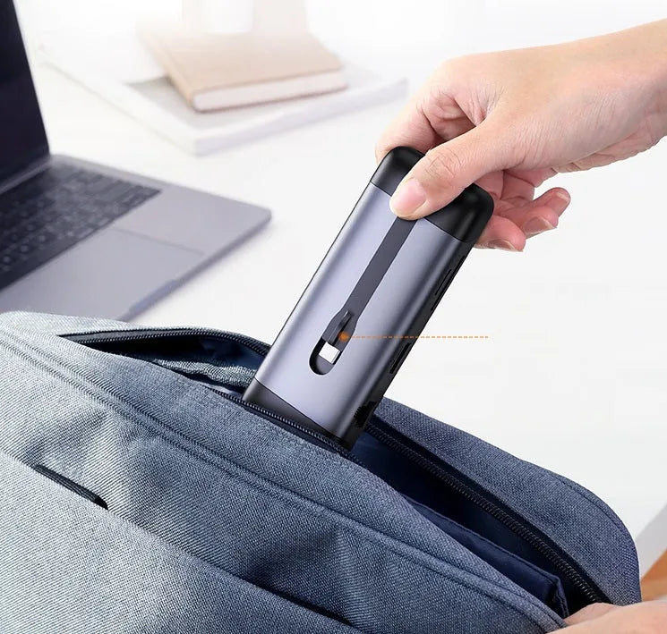 USB C expansion dock adapter with HDMI, USB 3.0 ports and optional Ethernet connectivity