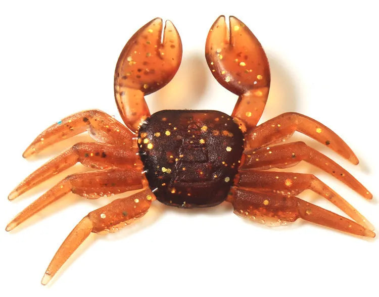 PVC software crab bait fishing lure measuring 8cm in red crab and brown crab specifications