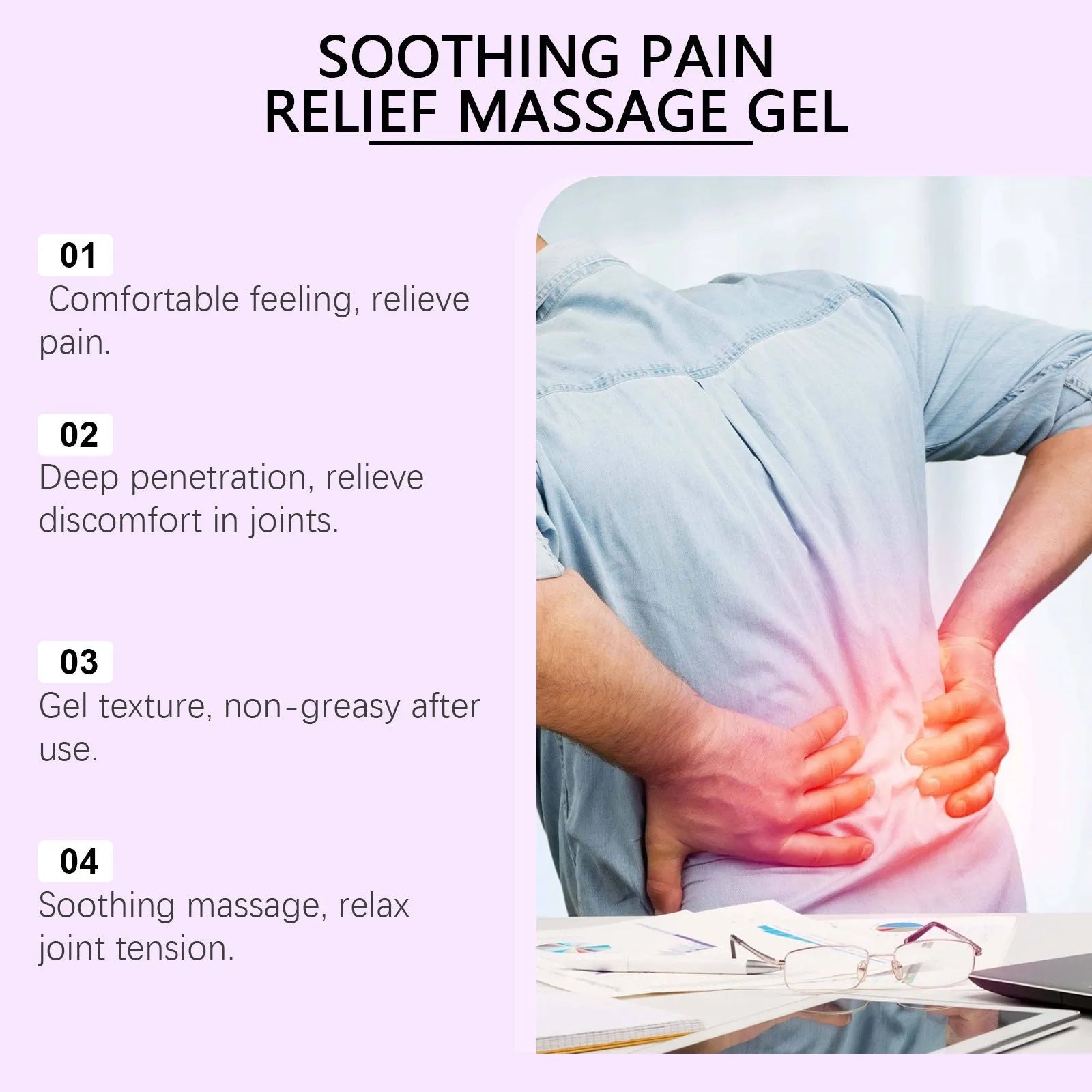 100g tube of body massage gel for daily care of knees, elbows and muscles.