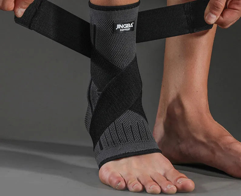 Sports ankle support in black, green, or orange for basketball, running, and mountaineering