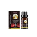 10ml glass bottle of pure chamomile essential oil for leg massage and skin care