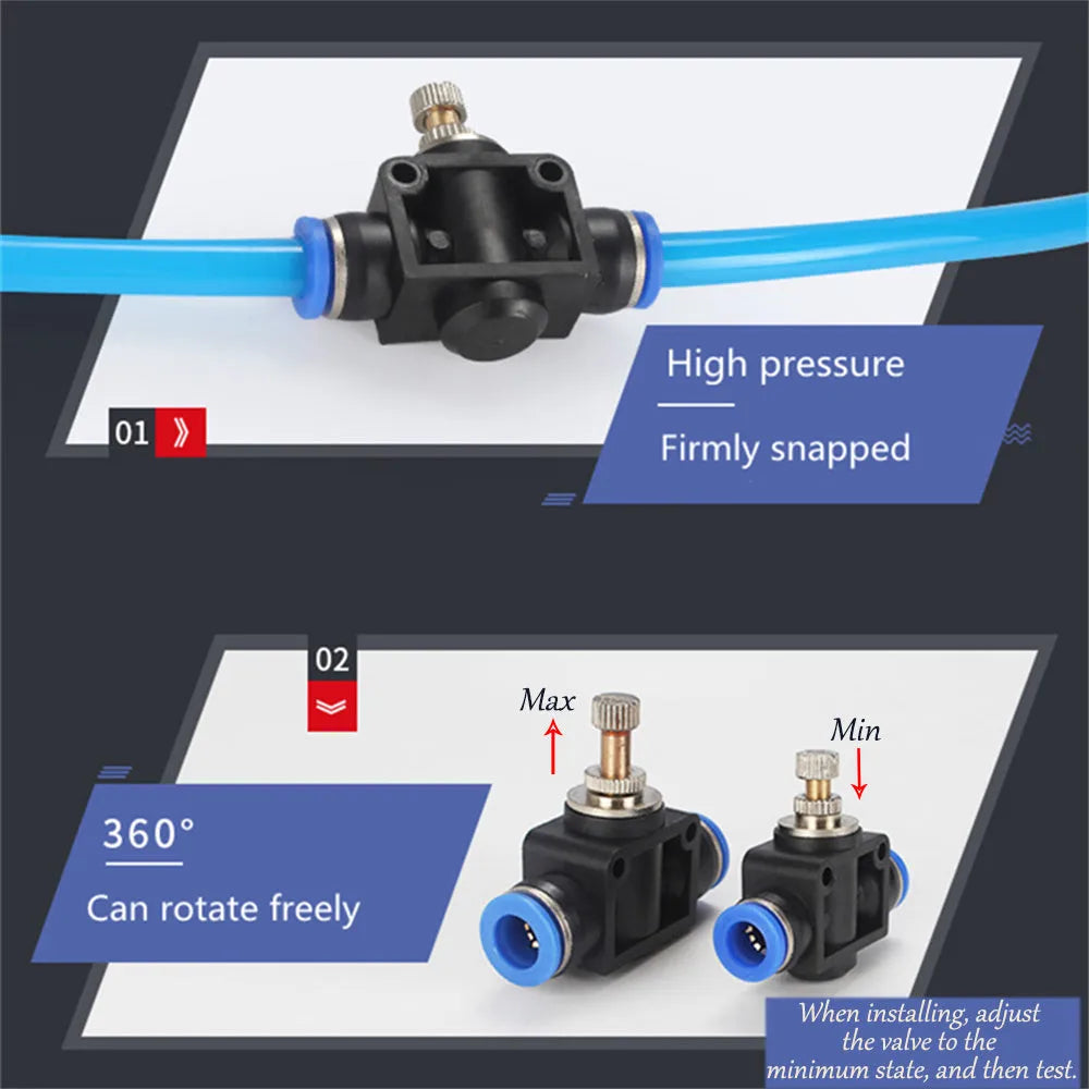 Adjustable turbo car boost eye doll ornament kit with pressure valve, copper tube, and mounting clips on a white background.