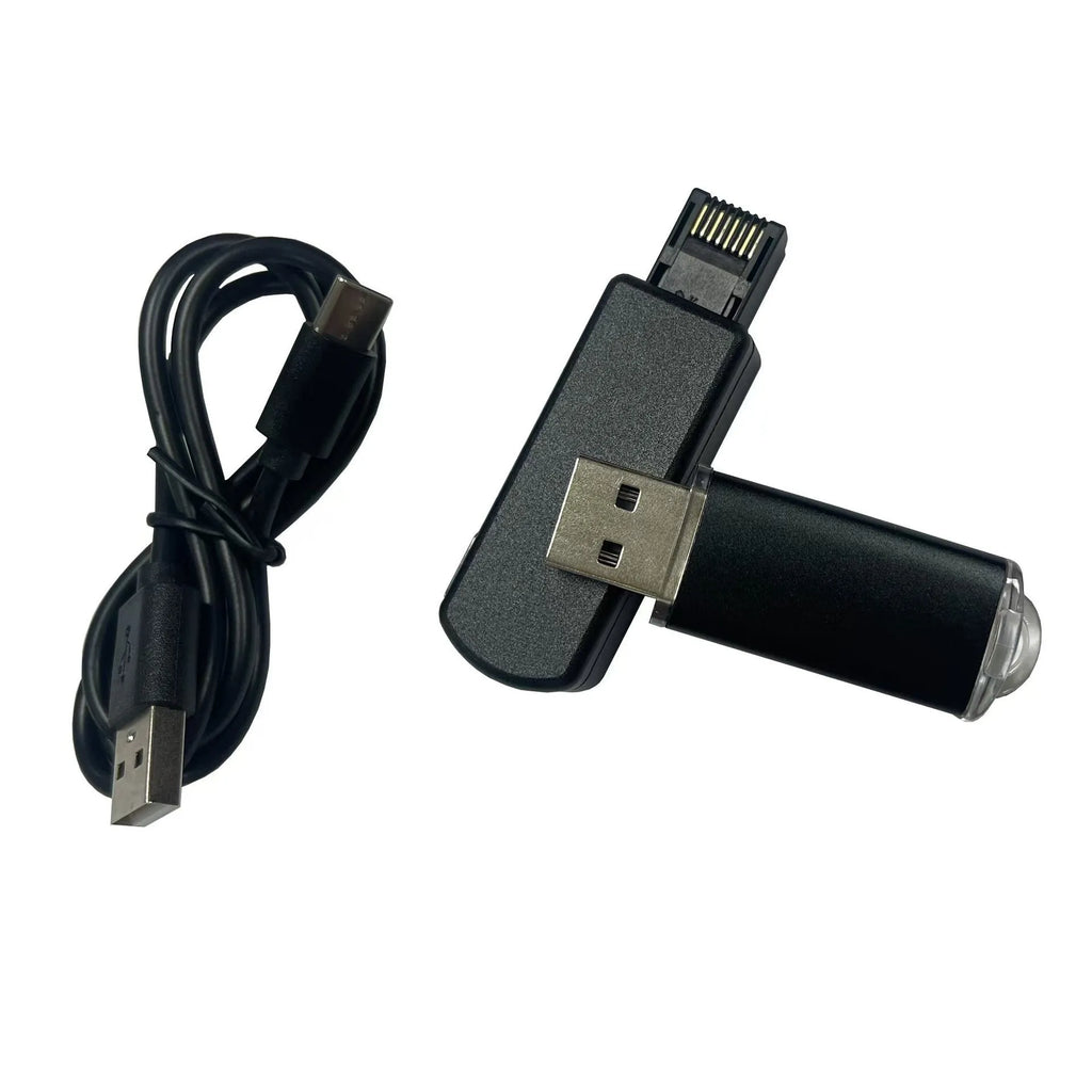 Black JB Tool USB adapter for PS5 console with Ethernet port, shown with USB cable.