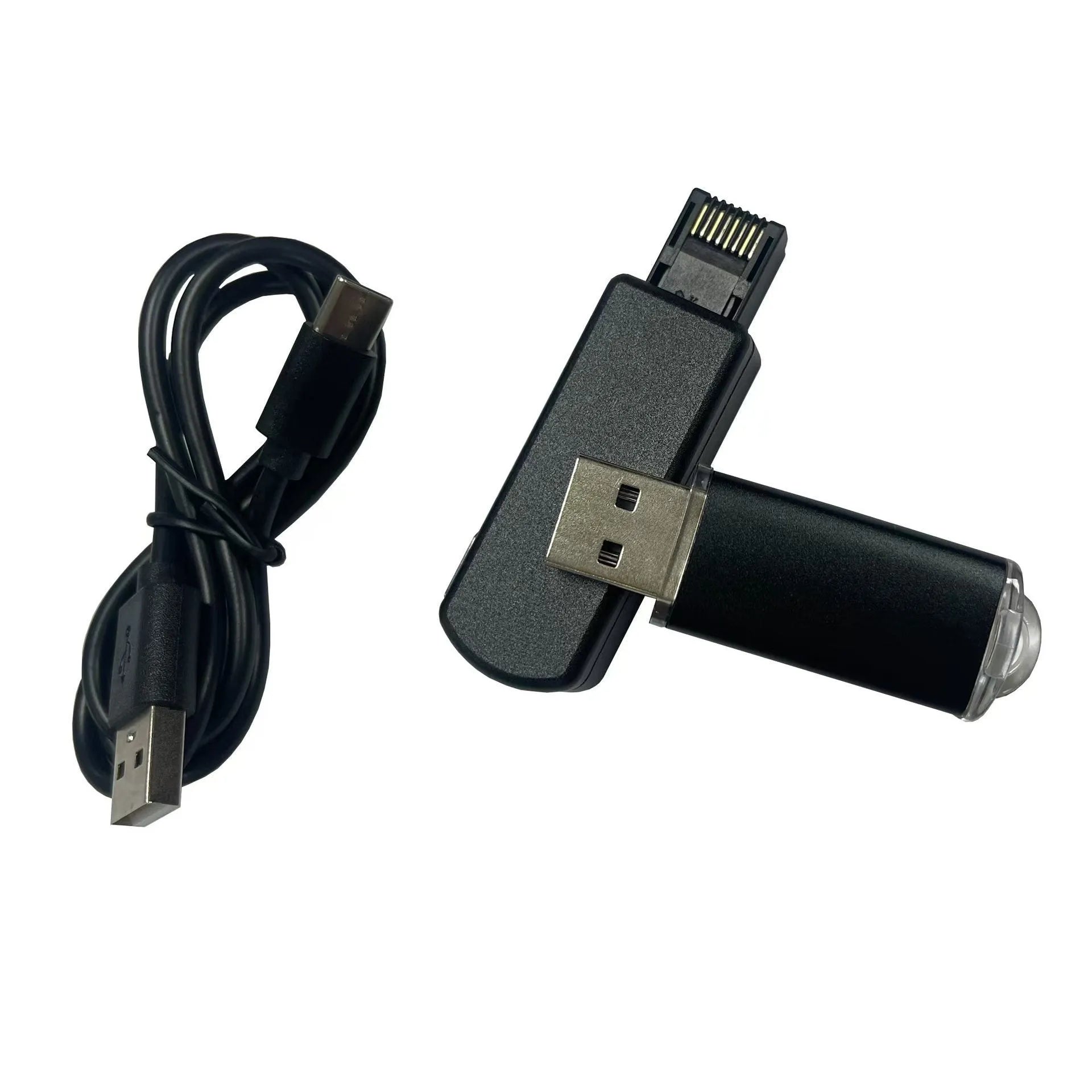 Black JB Tool USB adapter for PS5 console with Ethernet port, shown with USB cable.