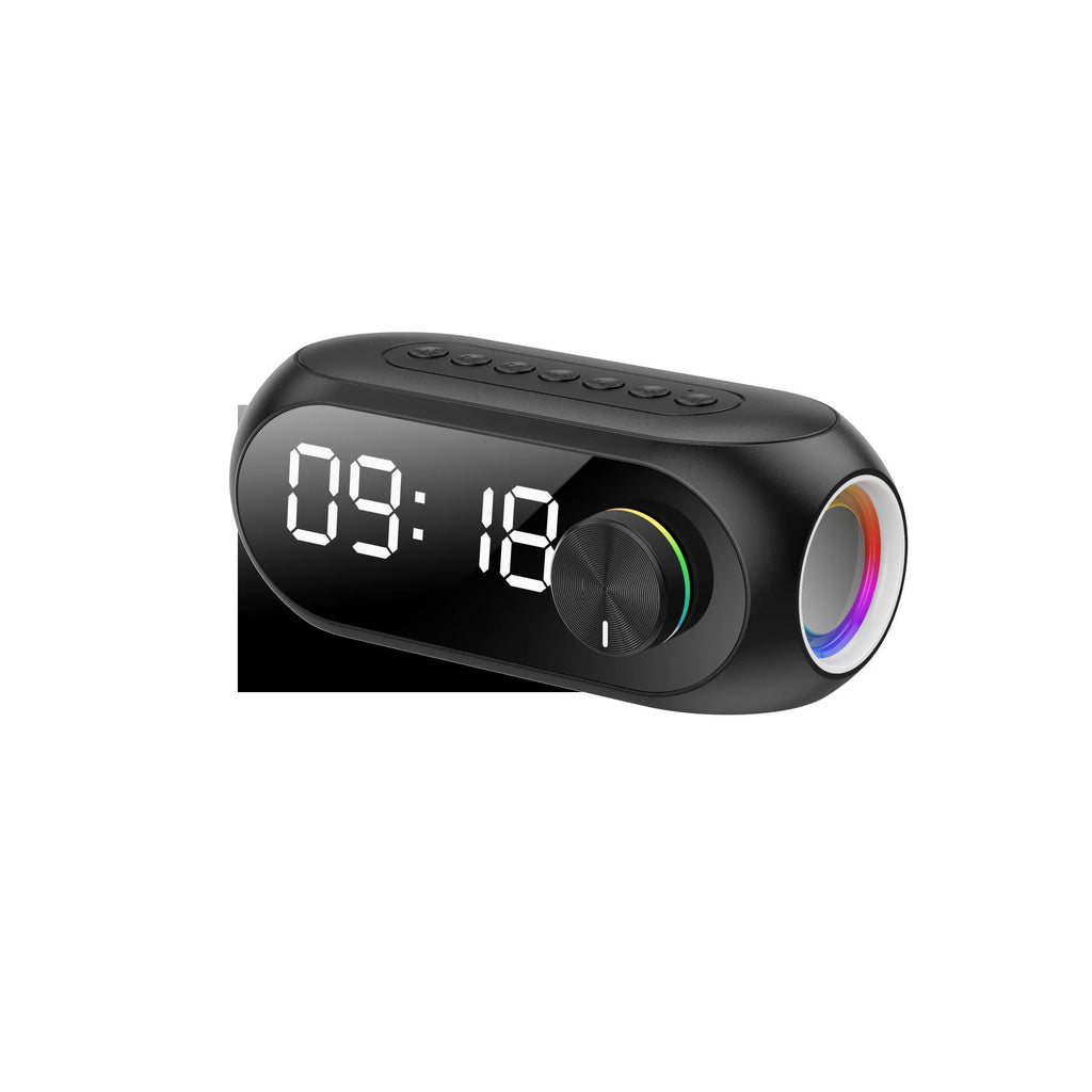 Extra Bass Portable Mini Clock Bluetooth Speaker in S8 Black, Blue, or White colour