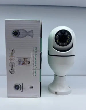 Wireless wifi bulb security camera with 1080p definition and full colour night vision for lamp holder installation
