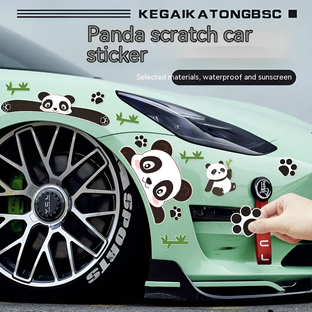 Car front bumper scratch blocking sticker with cartoon anime pattern in 30cm length option