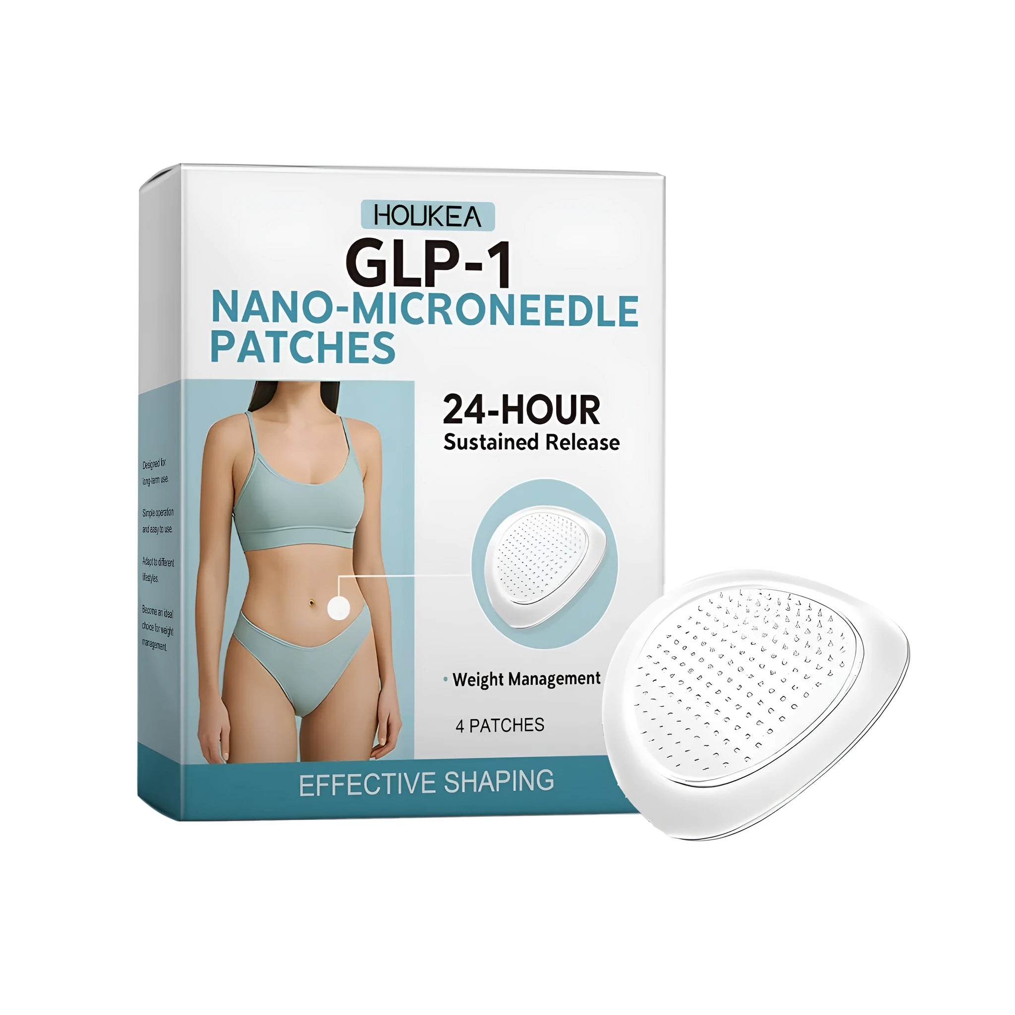 Four nano-microneedle skincare patches with acetyl hexapeptide-8 and cinnamon active ingredients
