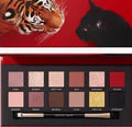 Explorer twelve-colour animal themed eye shadow palette showing cat, tiger, fox and leopard designs