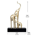 Fortune Bring Elephant decorative resin figurine in bright gold, rose gold, silver, or retro colour finish.