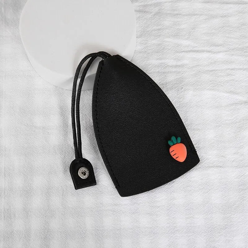 Cartoon style pull-out car key case made from PU leather in assorted designs