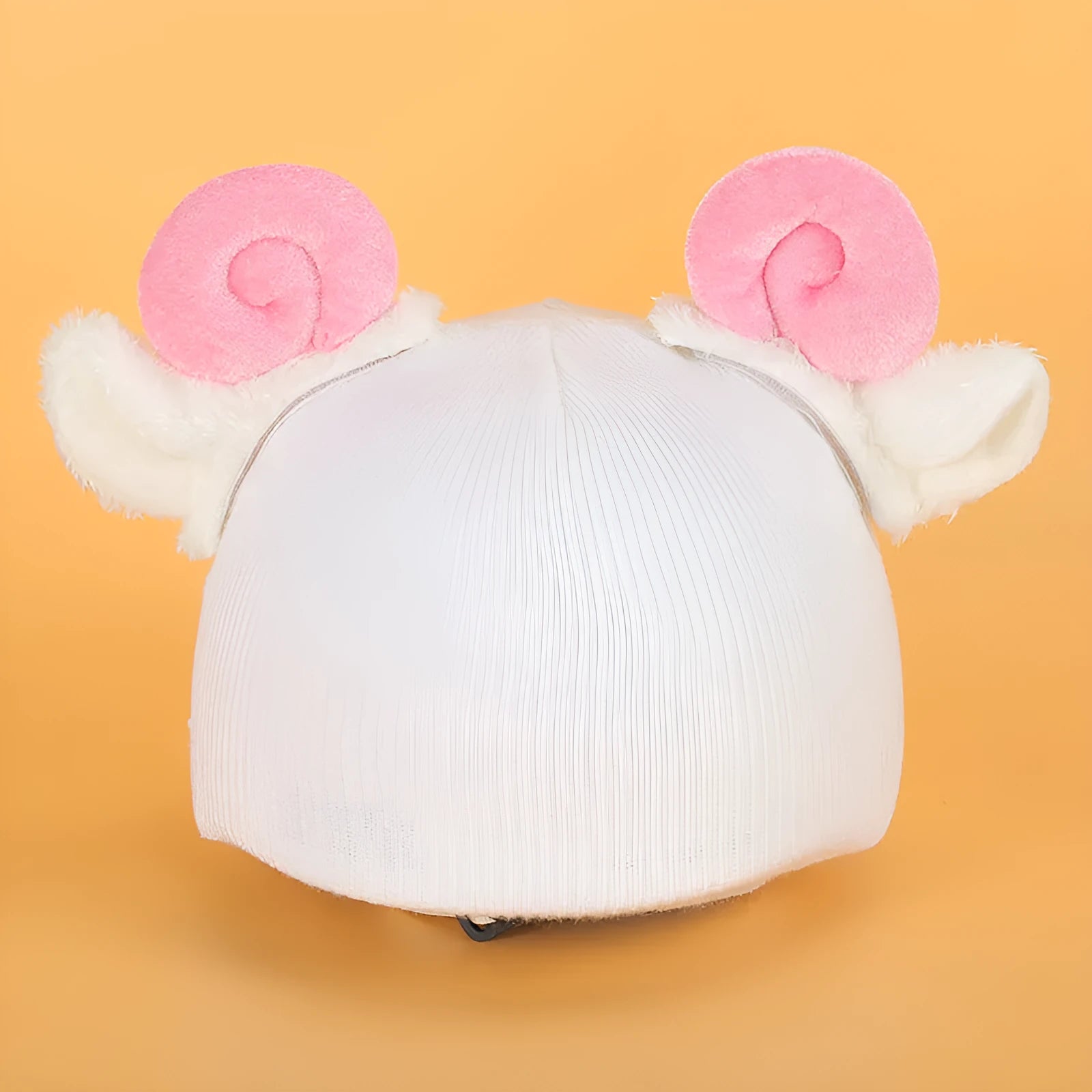 Soft plush cartoon character cover on an M-size bicycle helmet