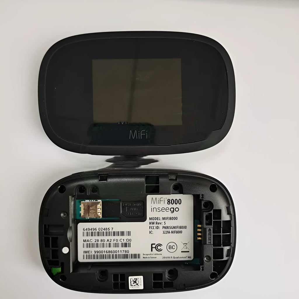 Black portable 4G wireless router with compact design for mobile internet access