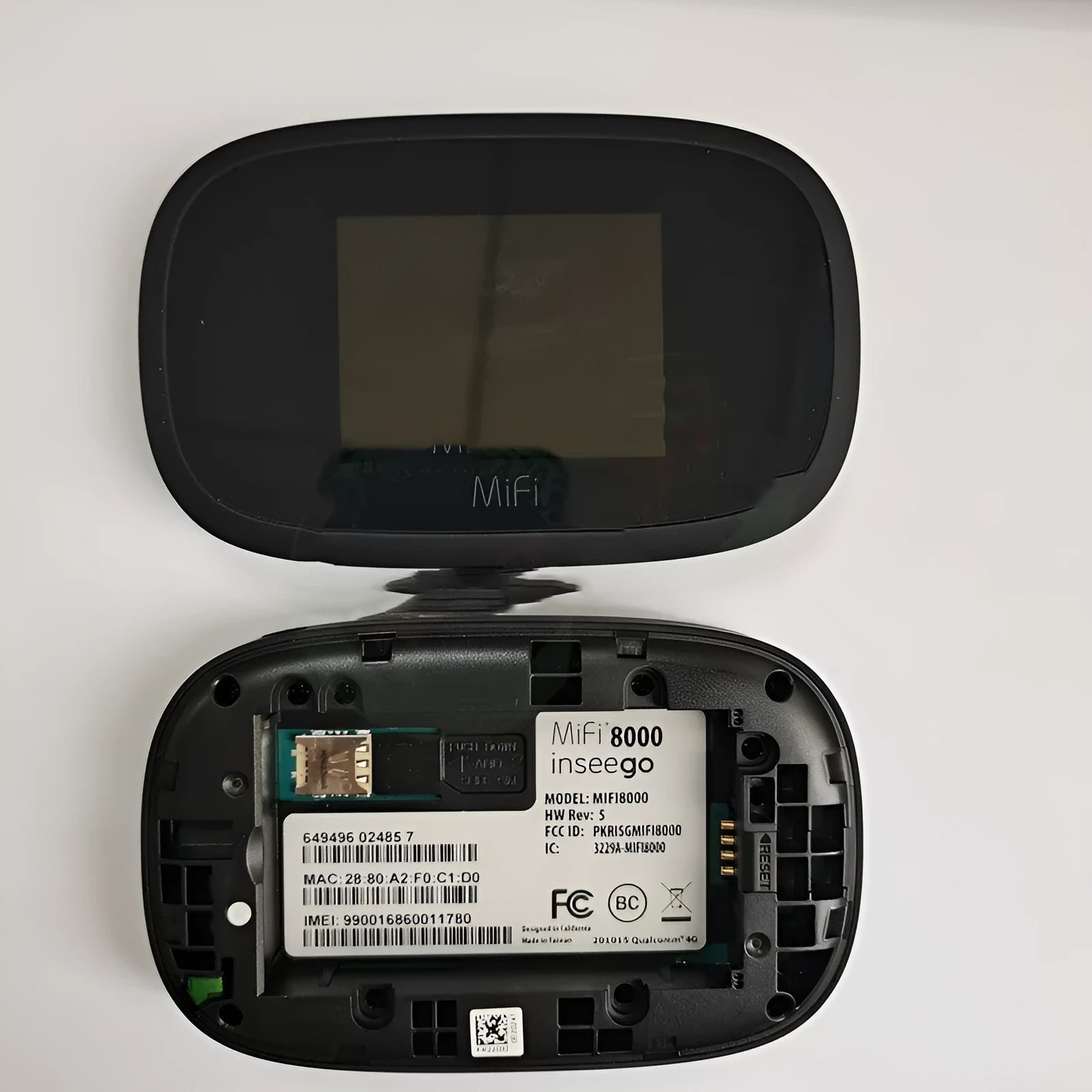 Black portable 4G wireless router with compact design for mobile internet access