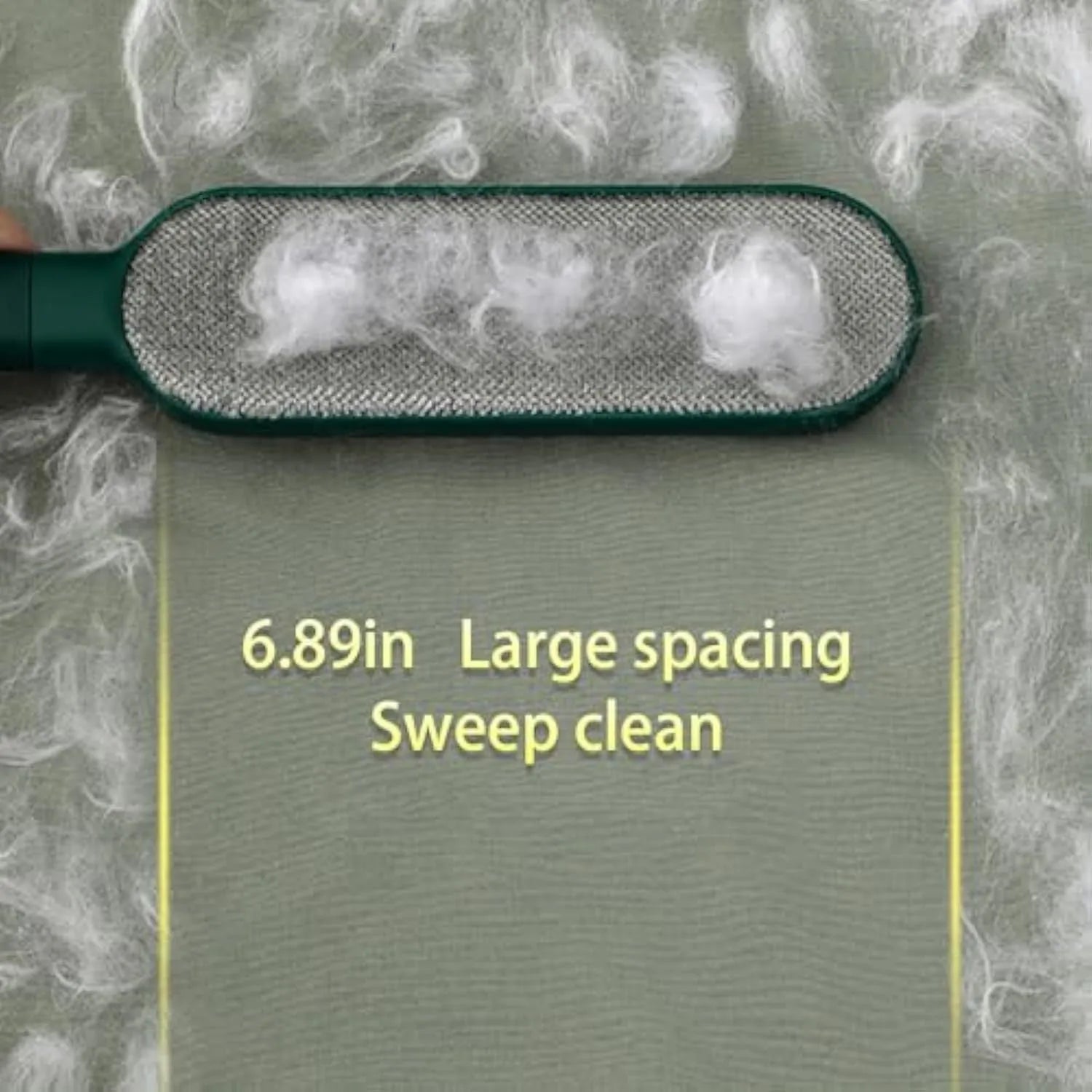 Blue reusable double-sided pet hair removal brush with storage box for clothes and furniture