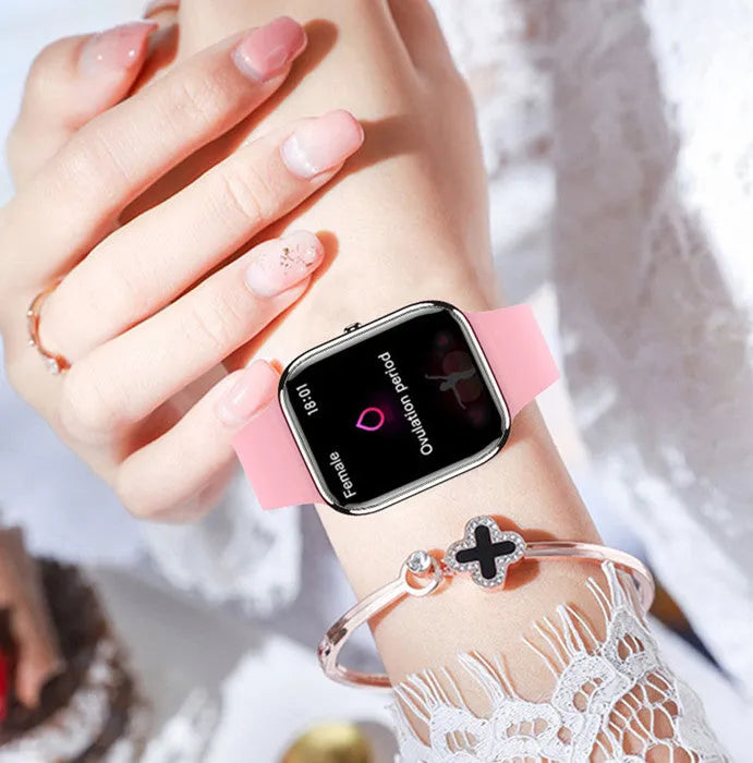 Y9Pro Smart Watch Bluetooth calling IP67 waterproof TFT screen in black shows fitness data on wrist