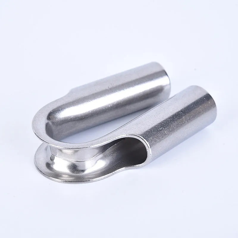 Stainless steel tubular chicken heart ring for pipe and cable support in various sizes