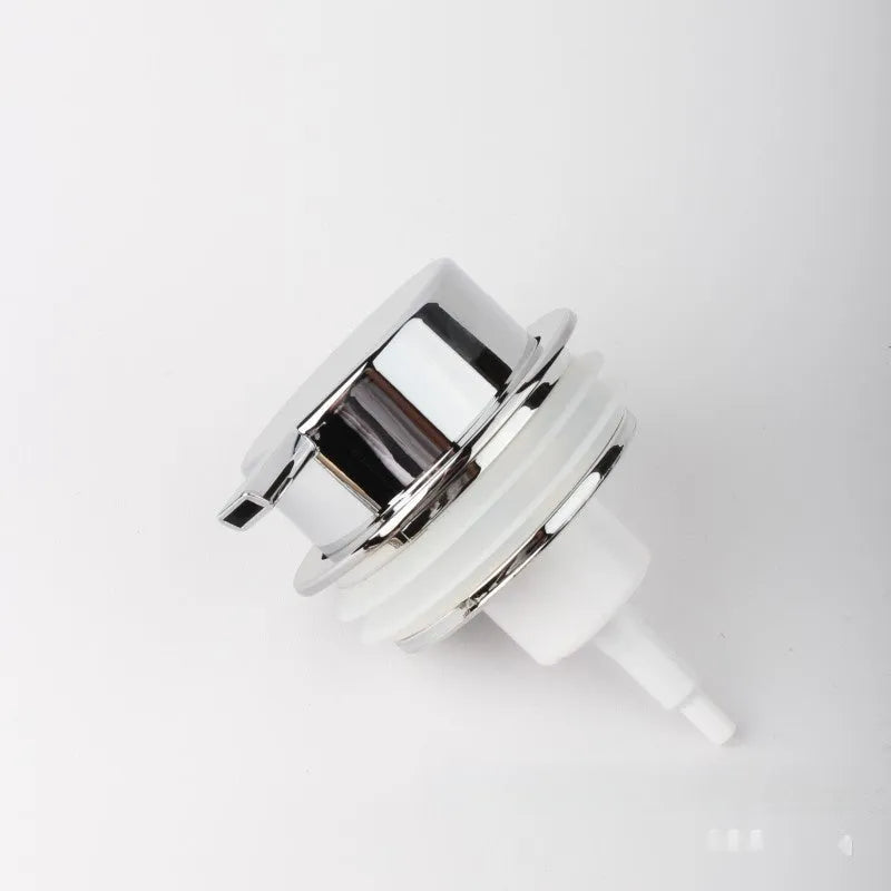 ABS plastic foam pump dispenser with large push head for facial cleansers in metallic finishes