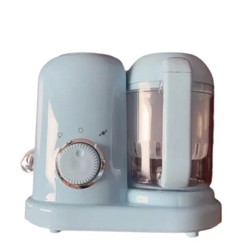 Baby food processor with steamer and blender functions in green colour with 10 litre capacity