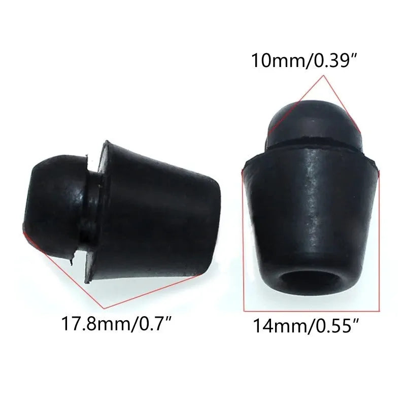 Ten X16 colour rubber automotive buffer clips for machine cover and trunk shock absorption