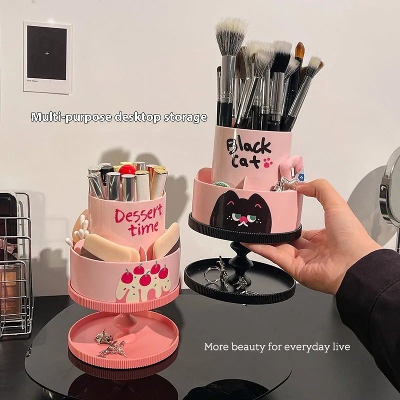 Rotating cosmetic brush storage barrel in Japanese style with 18-litre capacity