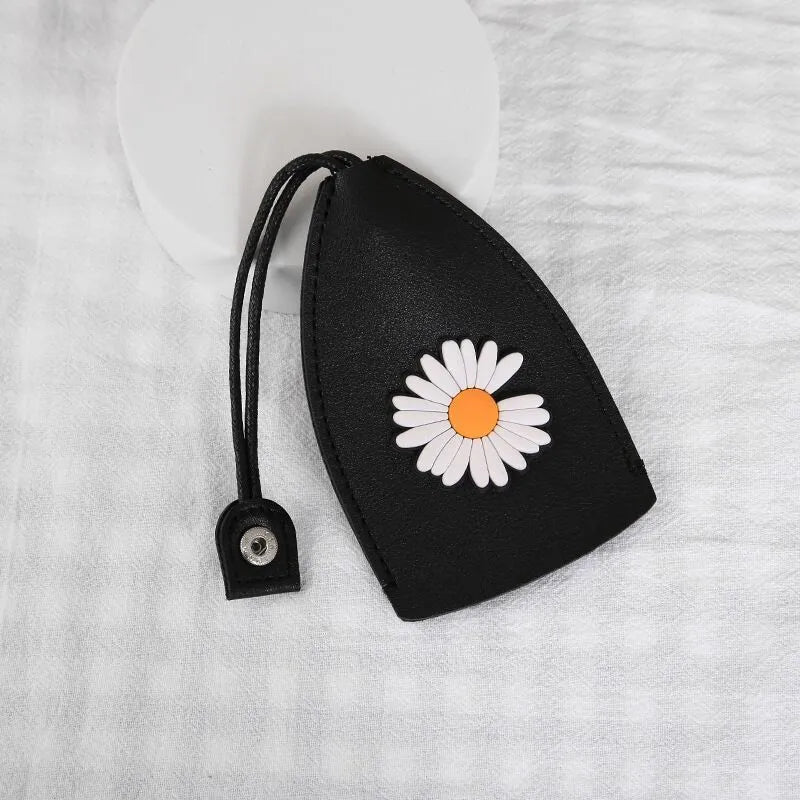Cartoon style pull-out car key case made from PU leather in assorted designs