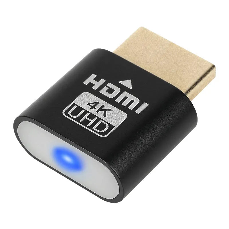 Compact 26.5mm wireless HDMI dummy plug adapter for graphics card virtual display simulation.