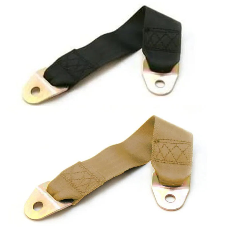 Polyester door latch and door stop belt with included screws and nuts
