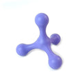 Silicone puppy chew toy in bone shape with three legs, 9.5cm length, for small medium dogs