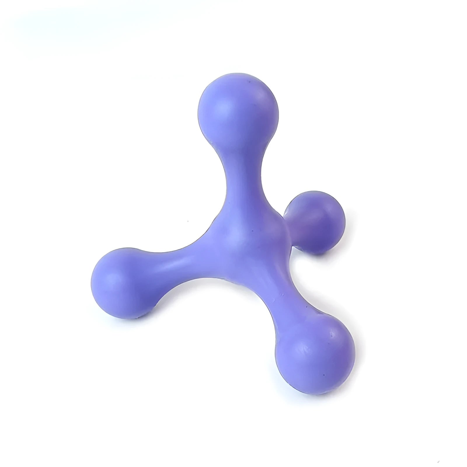 Silicone puppy chew toy in bone shape with three legs, 9.5cm length, for small medium dogs