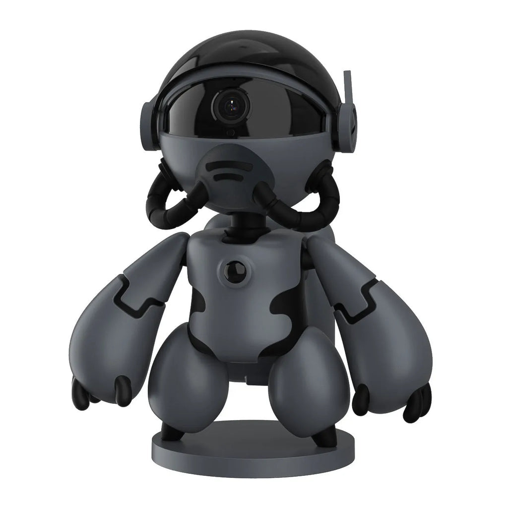 Black or white smart security camera with detachable base for household monitoring.