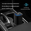 Mini USB car air purifier in black or white colour for small spaces under 10 square metres