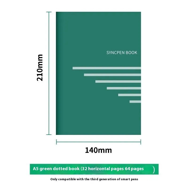 Loose Spiral Notebook Filling Paper refill core with 64 pages and metal pen refills for 6-hole binders