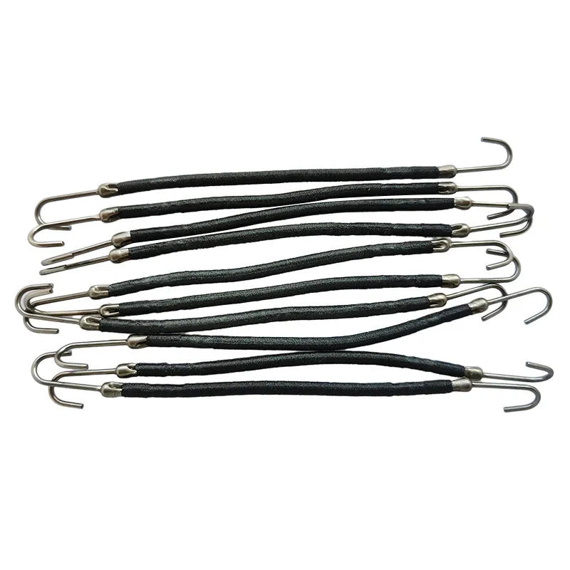 A double hook hair tool for wig making and hair extension work.