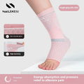 Black ankle support sleeve for basketball and running, size M, lying flat on a surface