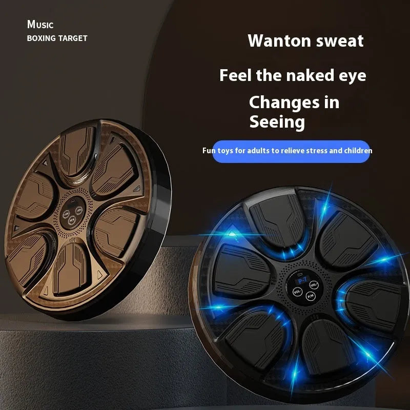 Black leather intelligent music boxing machine wall target for home sanda training