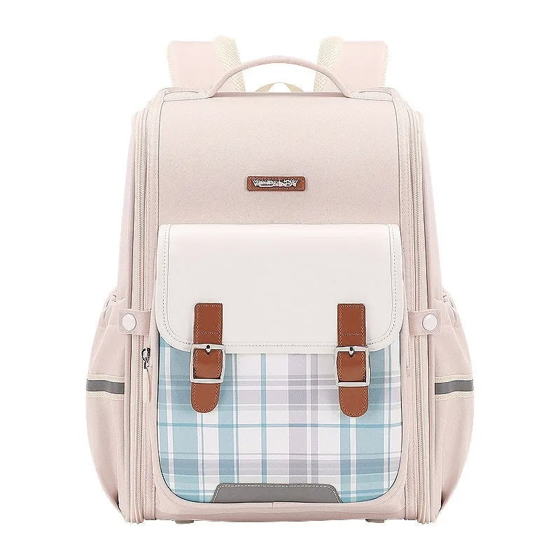 Lightweight Oxford cloth school backpack for grade 5-6 pupils in multiple colour options