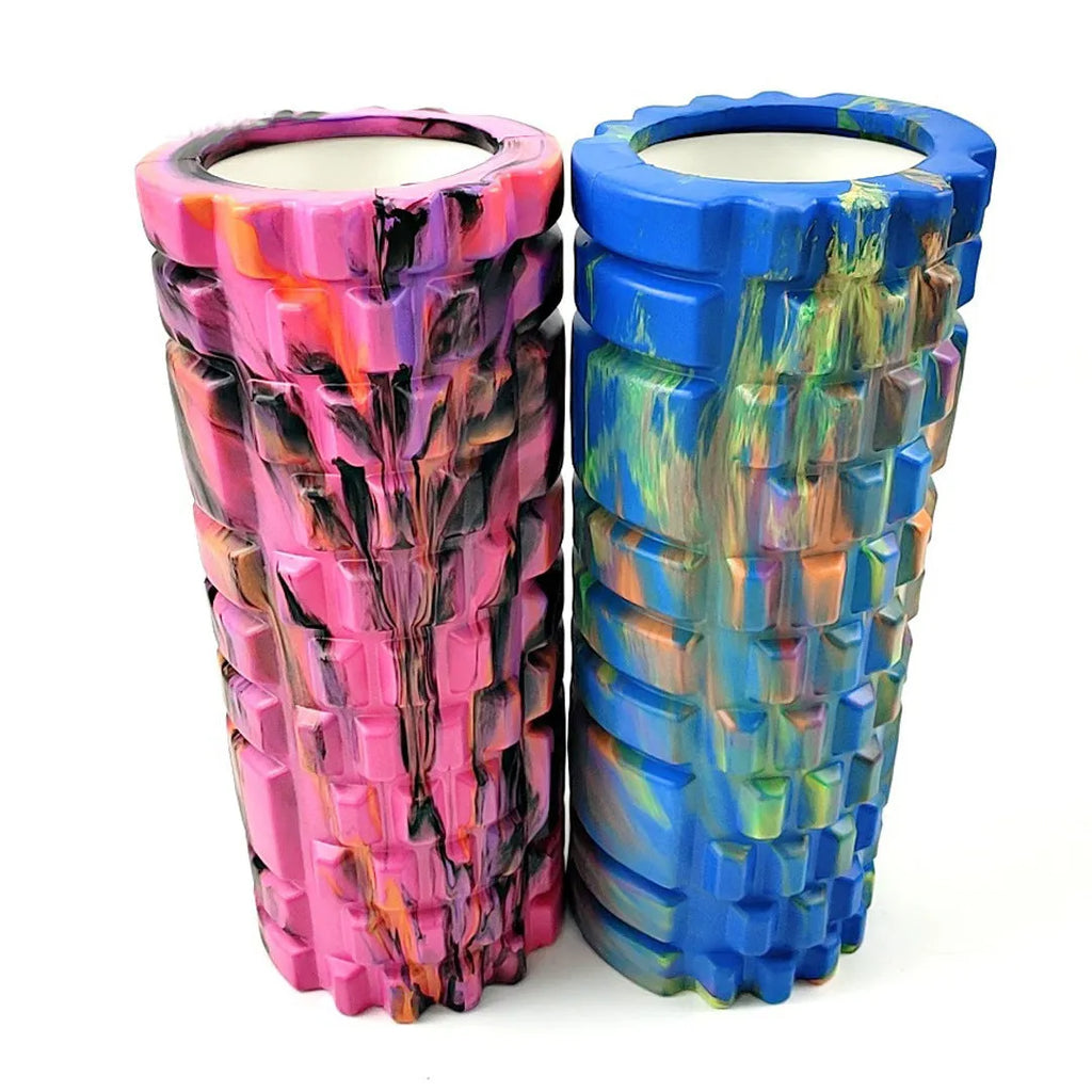 33cm camouflage pattern EVA foam roller in blue green yellow colour