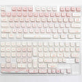 Full set PBT sublimation key caps for mechanical keyboards showing over 98 keys