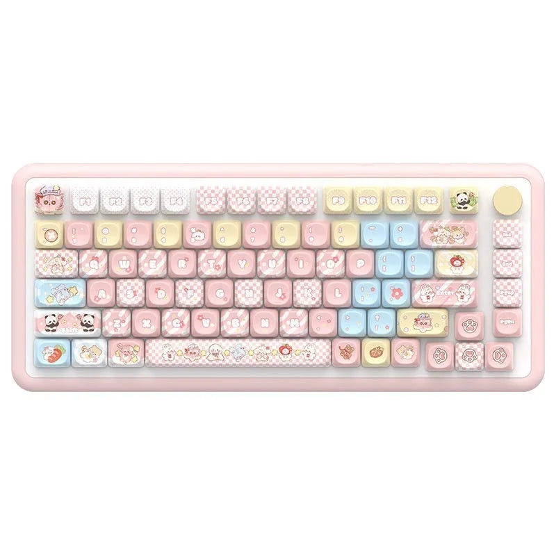 Clip Doll PBT mechanical keyboard key cap set with sublimation printed doll designs for complete keyboard customisation