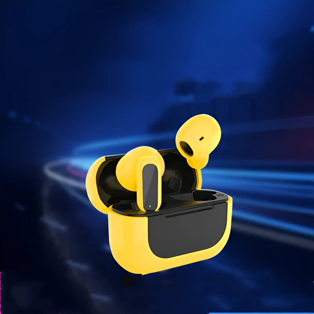 Jerry the Mouse cartoon character themed wireless Bluetooth headphones in yellow colour