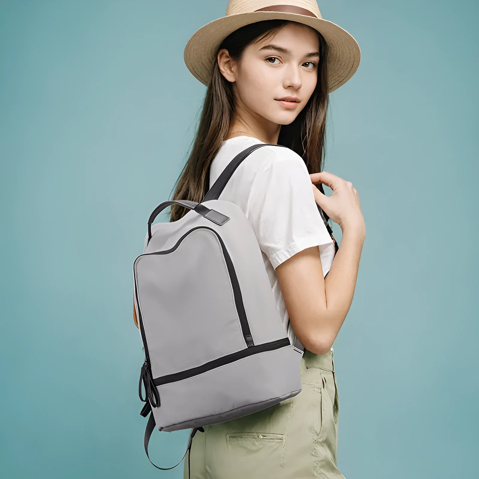 Marco Leideng light travel leisure backpack in blue black, fashion grey or olive green colours