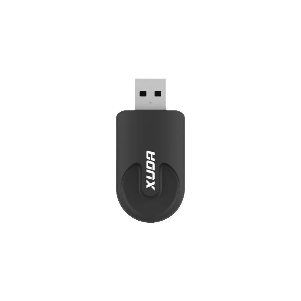 Black mini CarPlay USB interface wireless data adapter measuring 26mm x 55mm
