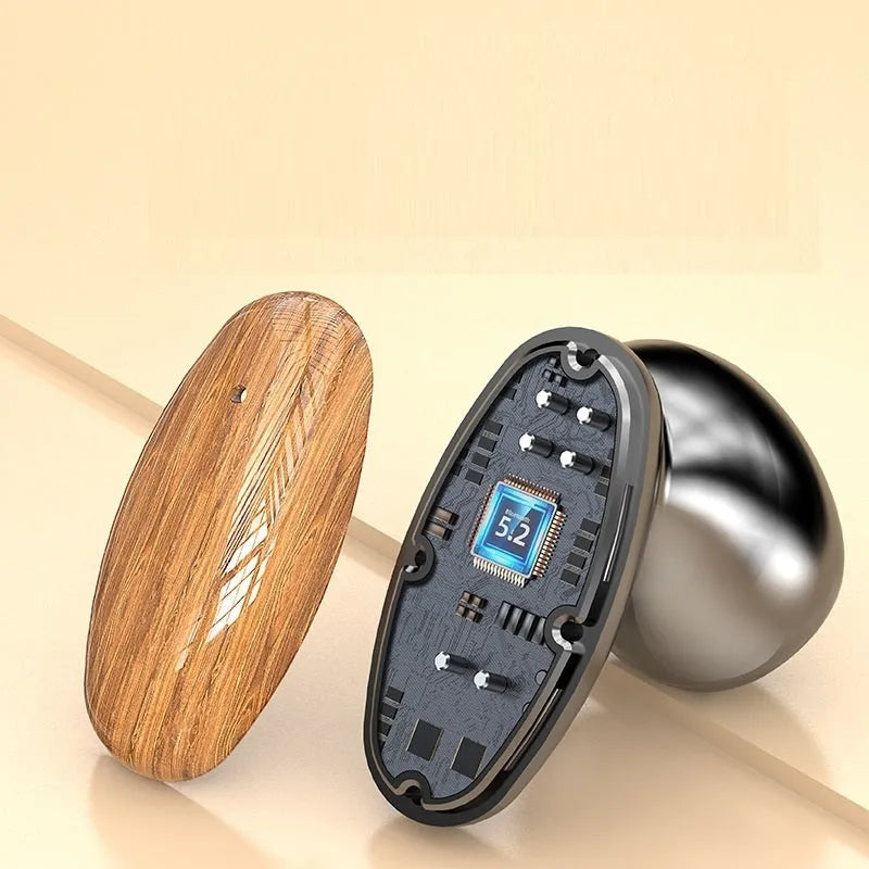 M35 wood grain Bluetooth wireless earbuds with charging cabin and power display