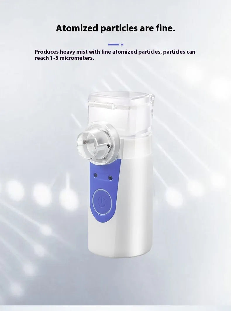 USB handheld nebuliser machine with columnar design for home drug atomisation