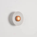 Round aluminium wall lamp with LED light source in white and gold colour combination