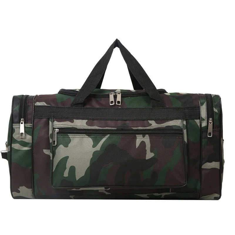 Camouflage colour large capacity waterproof luggage bag with polyester lining